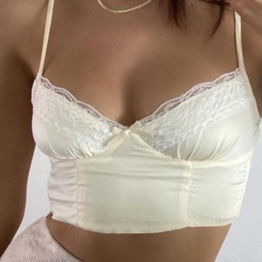 Yellow satin princess Polly top